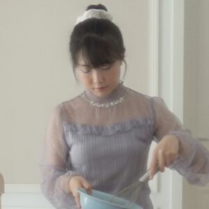 axes femme lavender polka-dot tulle top with beads