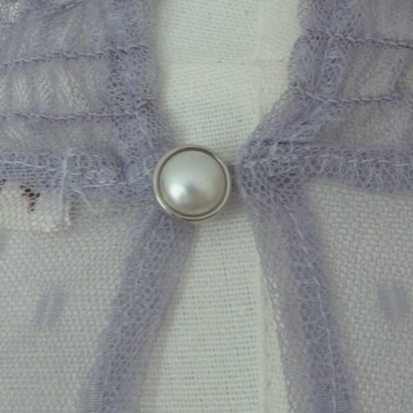 axes femme lavender polka-dot tulle top with beads - 图片 7