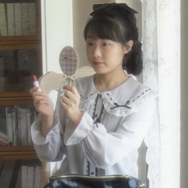 Dear my love light grey long-sleeved blouse