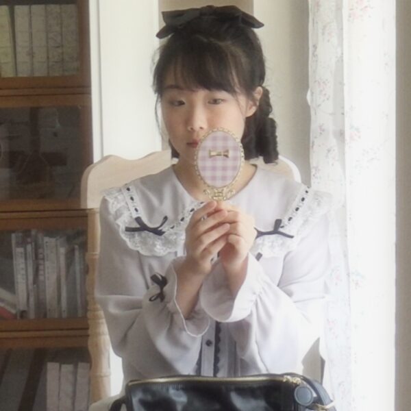Dear my love light grey long-sleeved blouse - 图片 2