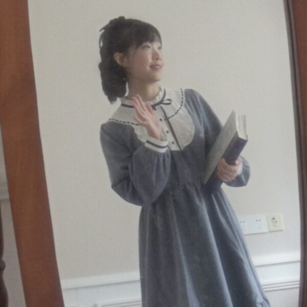 axes femme grey long sleeves dress - 图片 3