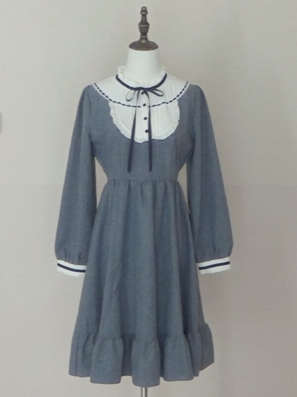 axes femme grey long sleeves dress - 图片 5