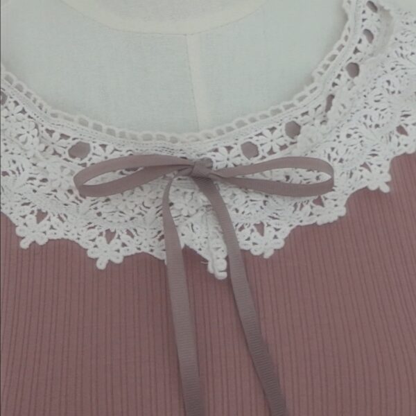 axes femme pink-and-white spliced top - 图片 6