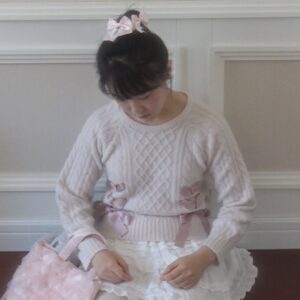 AnkRouge balletcore ribbon sweater