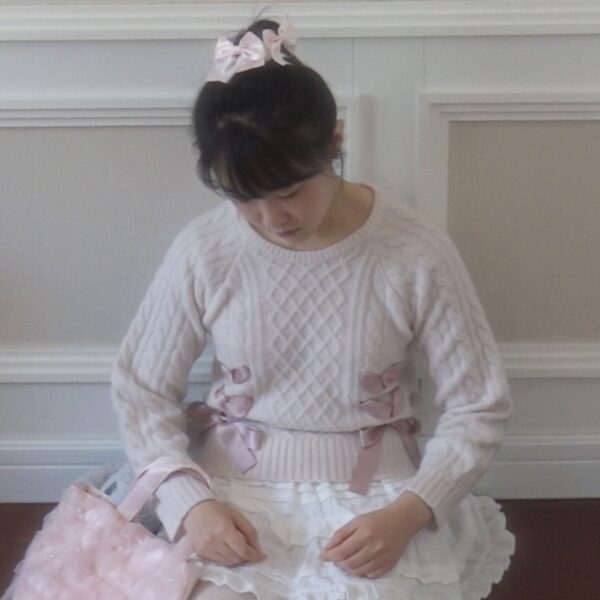 AnkRouge balletcore ribbon sweater