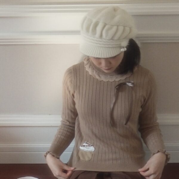 Remake axes femme balletcore mocha pattern patchwork knit