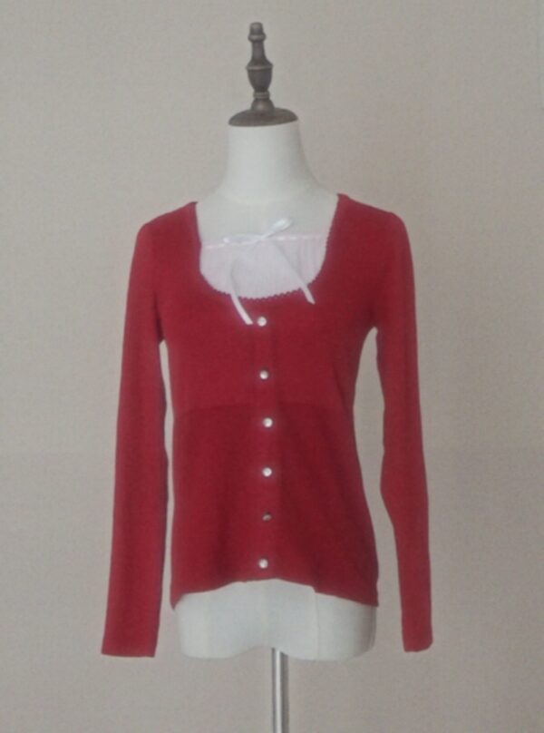 HEALTH KAREN Christmas New Year red balletcore top - 图片 6
