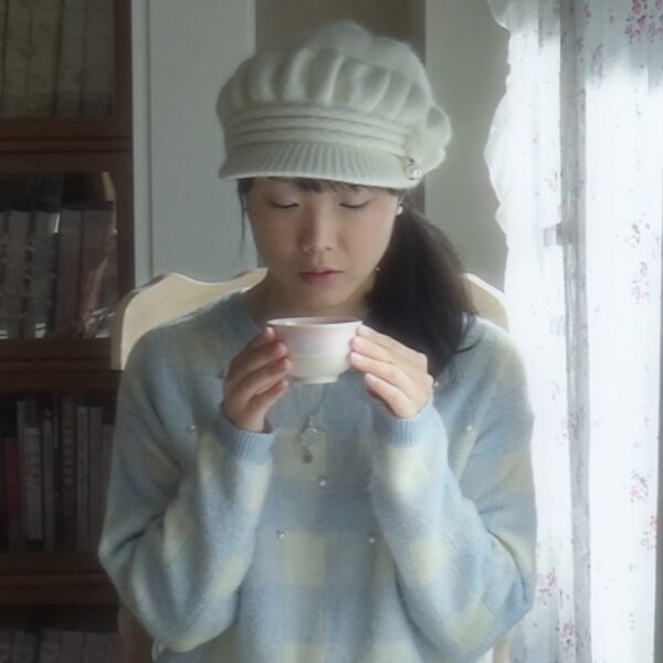 Tralala college style checkered sweater decorated with pearls