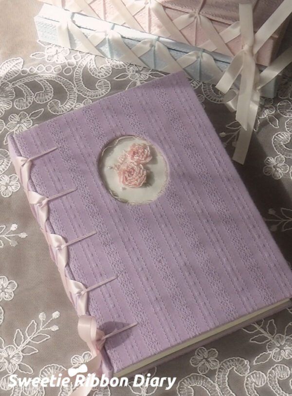 Ballet Rose Embroidered A5 Notebook/3 Inch Photo Card Album - 图片 3